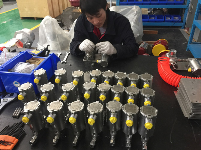 国外进口球阀现场组装